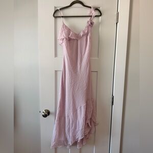 Aritzia Light Pink Asymmetrical Dress